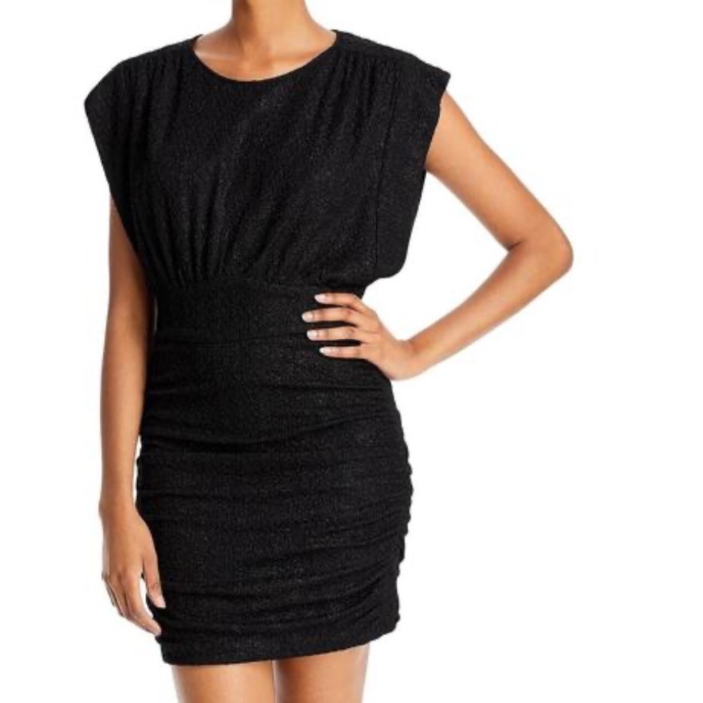 IRO Black Textured Mini Dress